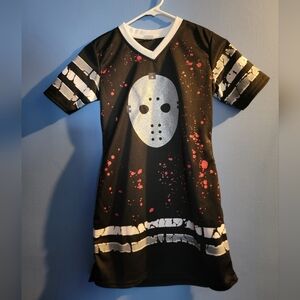 Spirit Navy and White Ribbed Collar Tee